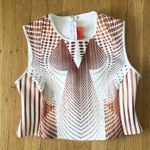 Clover Canyon Printed Neoprene Crop Top